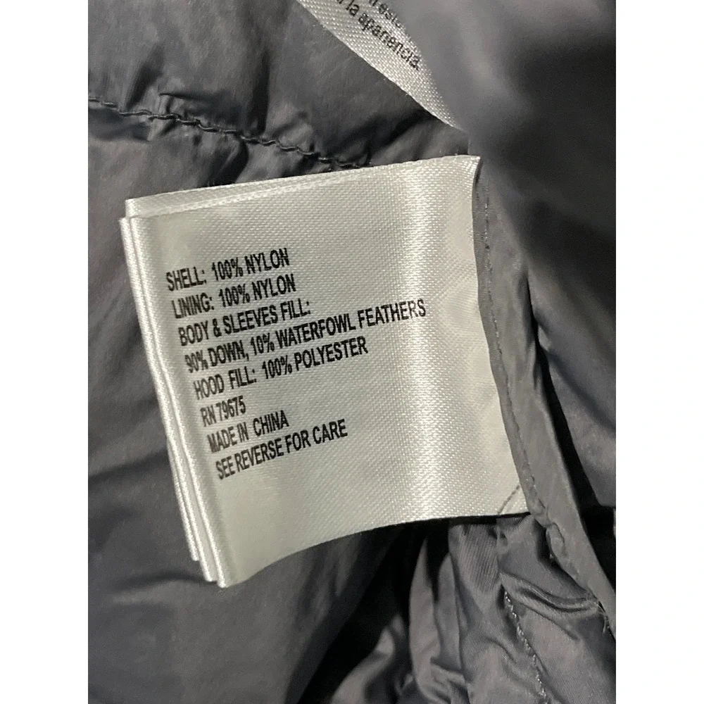 Michael Kors Womens Gray Packable Down Puffer Jacket Hooded Size Medium